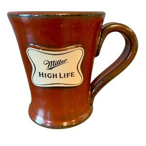 Miller High Life Mug Stoneware Coffee Made in USA Breweriana Beer Mancave Bar